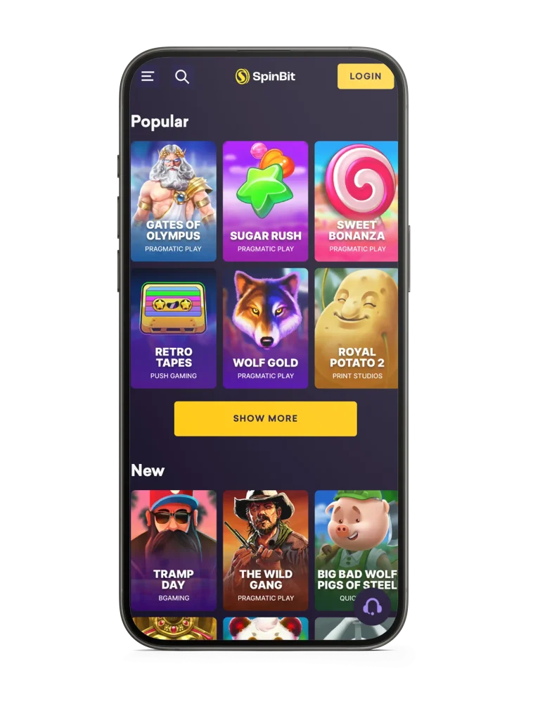 SpinBit Casino Mobile Slots